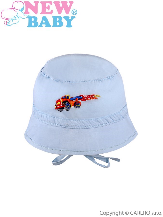 Letný detský klobúčik New Baby Truck svetlo modrý
