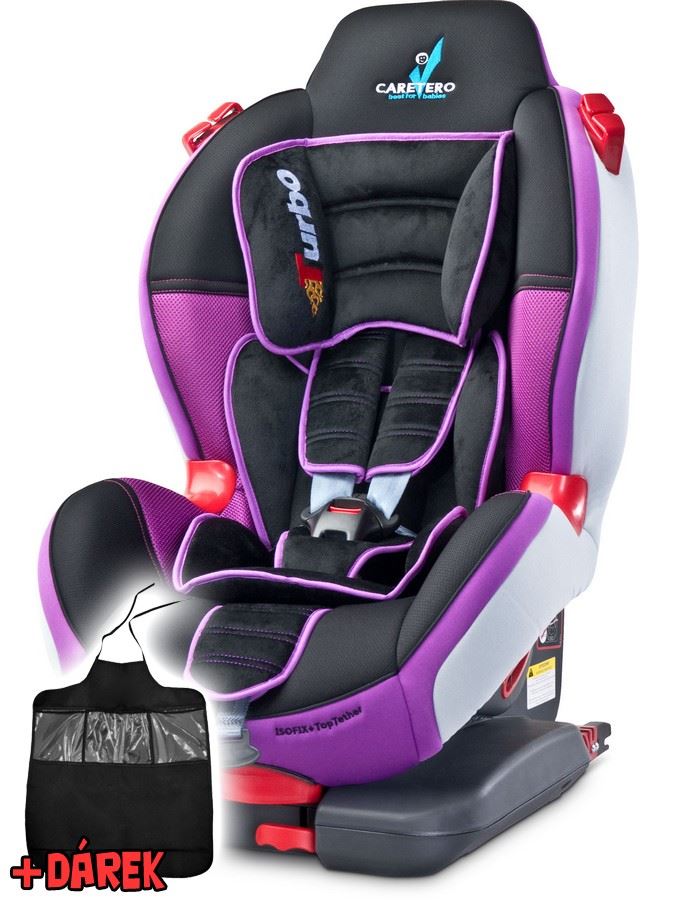 Autosedačka CARETERO Sport TurboFix purple 2016 + darček