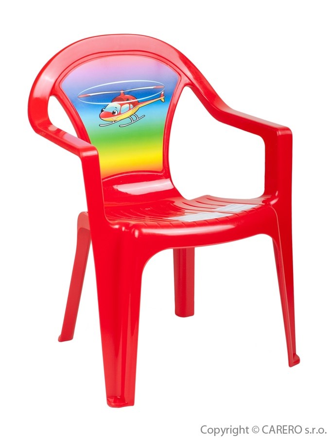 Detský záhradný nábytok - Plastová stolička červená